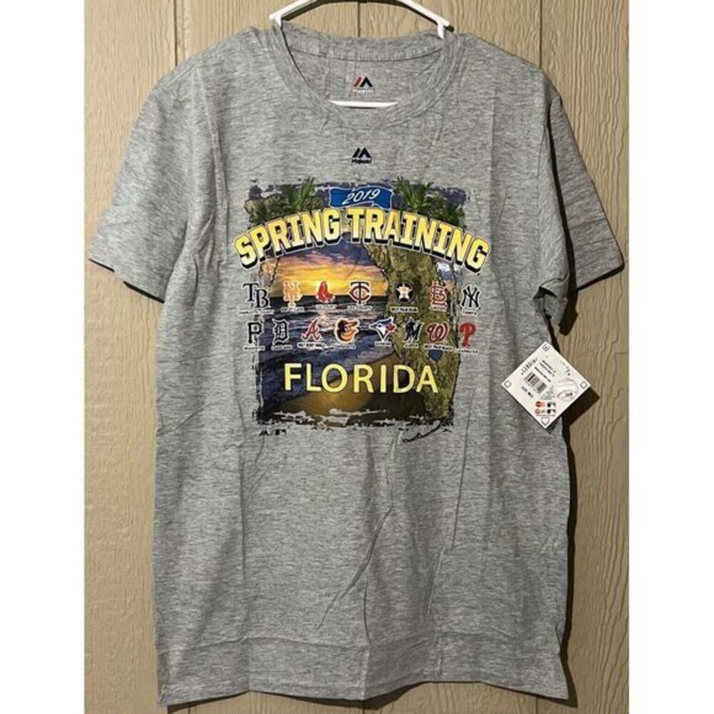 Majestic 2019 MLB Spring Training Commemorative T-Shirt Size MD New With Tags
